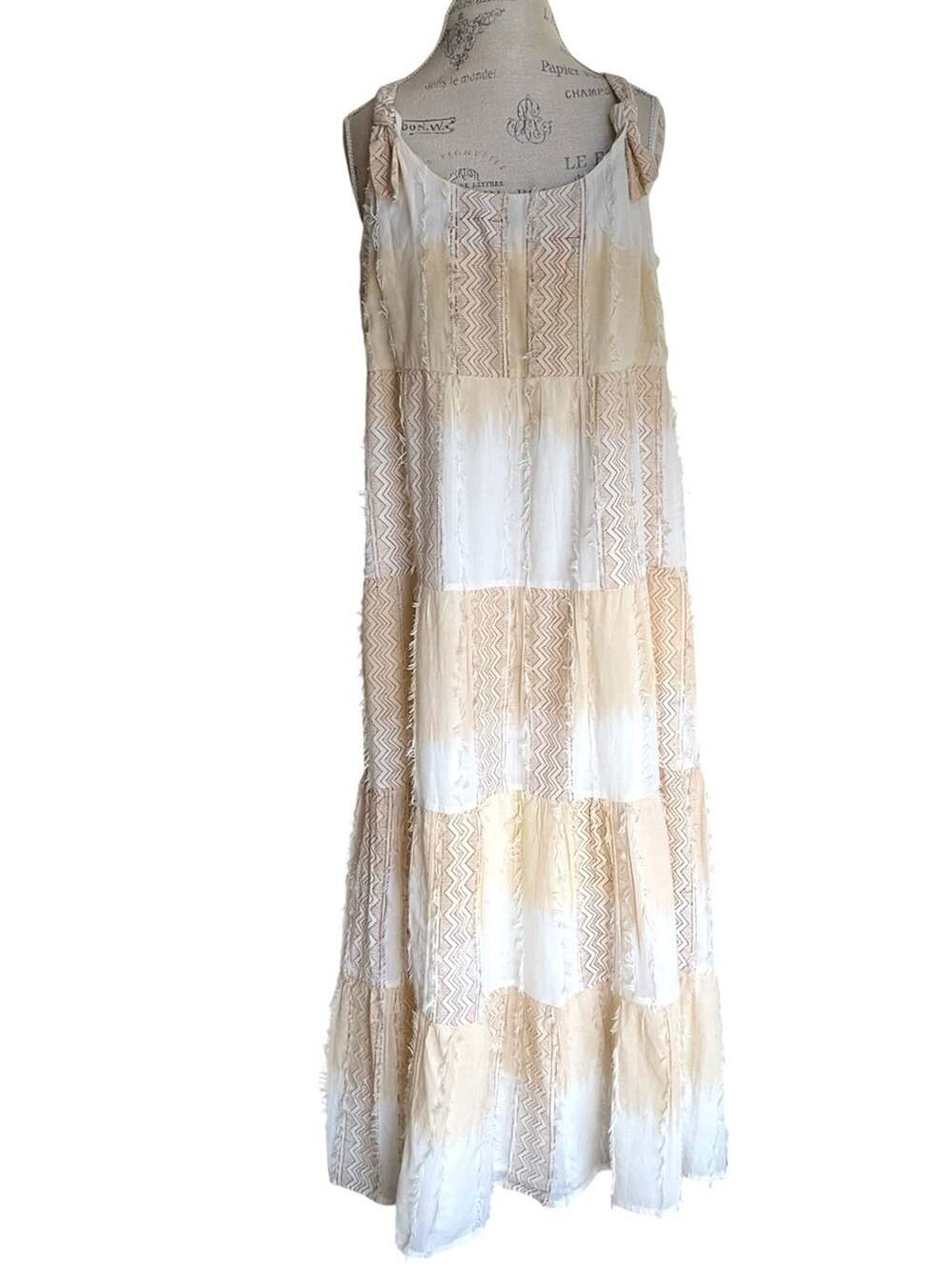 Liverpool Women’s Tiered Chevron Maxi Silhouette Dress Size Medium NWT
